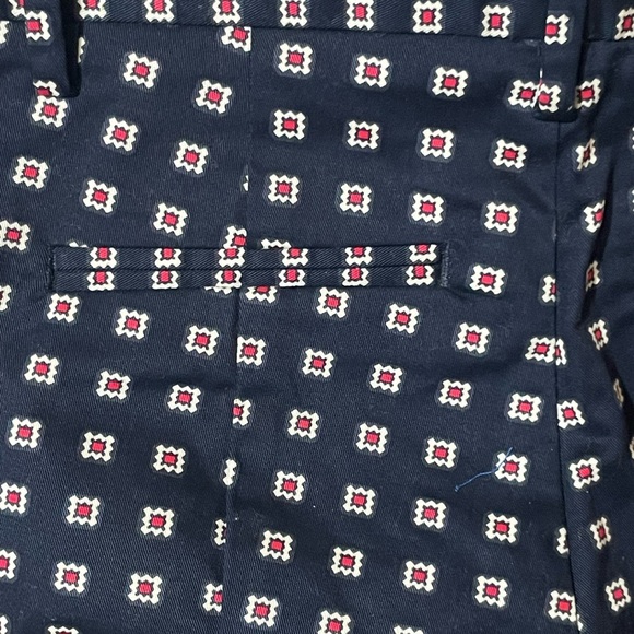 GAP Slim Cropped Navy and With White & Red Blocks Cropped Pants, NWOT Sz 0 - Picture 10 of 11